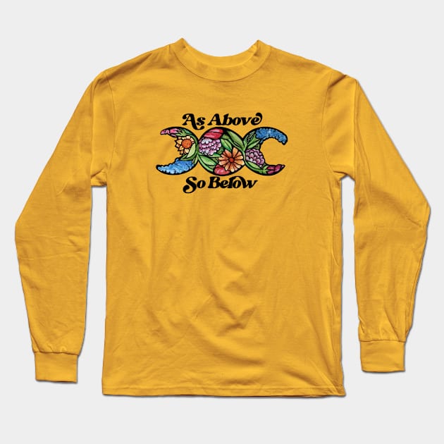 As Above So Below Long Sleeve T-Shirt by bubbsnugg